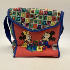 Vintage Dolly 90's Red Disney Babies Baby Bottle Bag Cooler Mickey Minnie Vinyl 