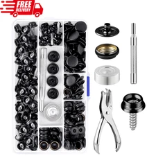 150pc Fastener Button Snap Press Stud Kit Stainless Steel Marine Boat Canvas Set