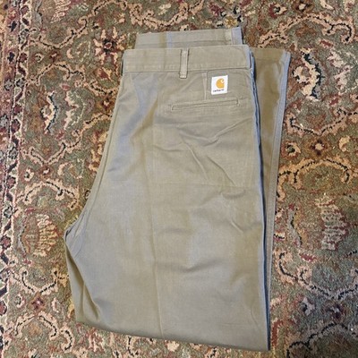Carhartt Sid Pants Beige Work Chinos Size 42x32 Men s