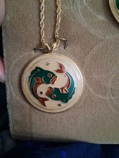 Zodiac Sign Astrology Horoscope Pendant Necklace- Pisces
