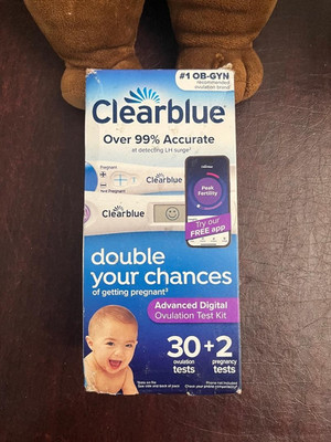Clearblue Advanced Digital Ovulation Test + 2 Pregnancy Test - 30 Count New
