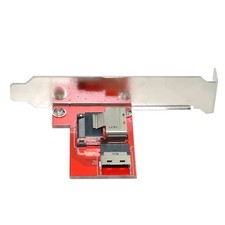 PCI-Express 4.0 Slimline SAS SFF-8654 to Mini SAS SFF-8087 PCBA Female Adapte...