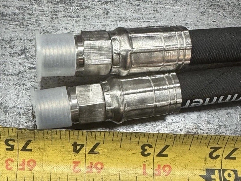 1/4” x 74.5” 2-Wire Hydraulic Hose Assembly with (Stainless) 1/4 MALE Pipe NPT - Image 4 of 4