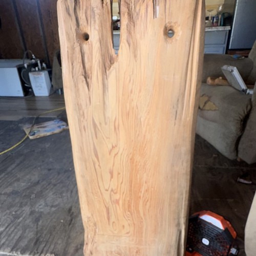 Large Unfinished Natural Wood Slab for Woodworking Projects and DIY Material