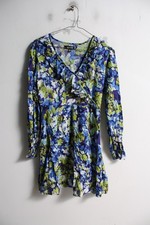 Missguided Womens Floral Patterned Wrap Style Dress -Multi -Size 8 (J68)