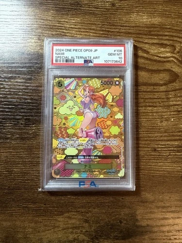 PSA 10 Nami OP08-106 SP Alt Art One Piece Card Japanese New Emperor