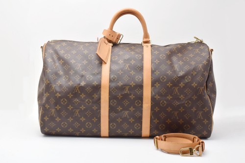 LOUIS VUITTON Monogram Keepall Bandouliere 55 Boston Bag M41414 Authentic