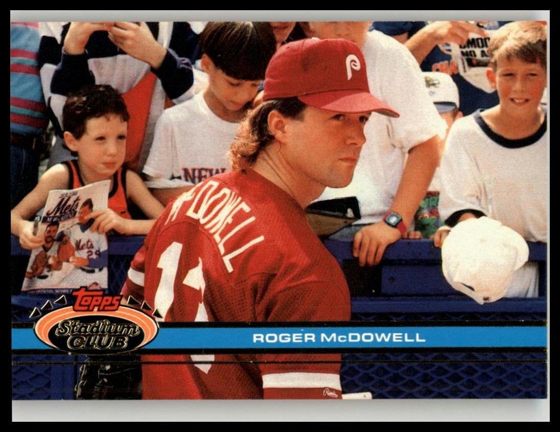 1991 Stadium Club #506 Roger McDowell