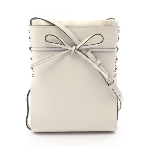 LOEWE IKEBANA Shoulder Bag Bag Leather Ladies White A858I01X01 Used