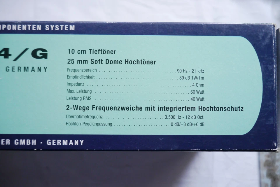 Helix Brax 2 Wege Komponenten Lautsprecher System 10cm HXS 234 HXS 1 HXS 204 NEU - Bild 3 von 4