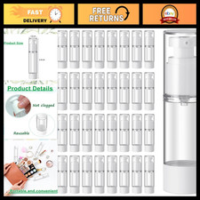 60 Pcs Clear Airless Pump Bottles - Refillable Travel Size Dispenser for Lotion,