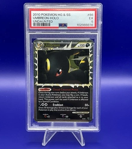 Umbreon 86/90 Undaunted Heartgold & Soulsilver 2010 Pokemon TCG PSA 5
