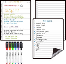 Magnetic Weekly Calendar  To-Do List for Fridge with 6 Markers Included