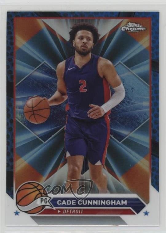 2023-24 Chrome Cade Cunningham #107 Blue Refractor