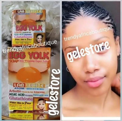 2pcs. Extract Egg Yolk  Soap & Face Skin Whitening Face & Body. Lab White 
