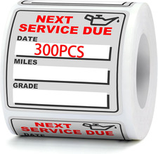 For Oil Change Stickers Vinyl 300 Pcs 2  X 2  Service Black Stickers, Next Servic