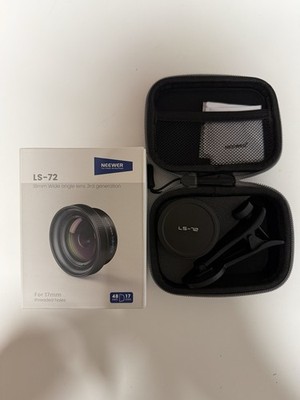 NEEWER LS-72 100° FOV 18mm Wide Angle Lens For iPhone with 17mm Threaded Clip