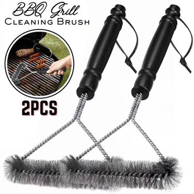 SHOPTRENDYS 2PCS Grill Cleaning Brush 6" Heavy Duty BBQ Brush Stainless Grill Grate Cleaner