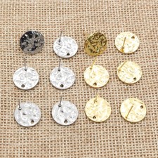 Earring Findings 20pcs Gold Plated 6-12mm Stainless Steel DIY