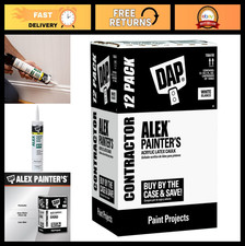 Acrylic Latex Caulk, White, 10.1 fl oz - Painter's Sealant for Indoor/Outdoor Us