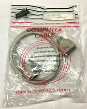 Vintage Parallel Printer Cable IEEE-1284 DB25M To CN36M 6FT