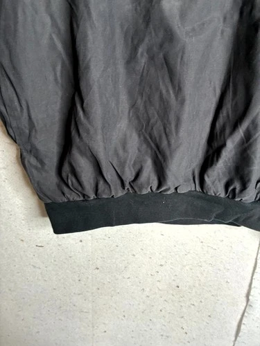 Ben Hogan Windbreaker Jacket Mens Large Black Ribbed Hem Short Sleeve 1/4 Snap image 5