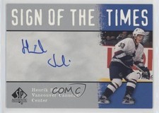 2000-01 SP Authentic Sign of the Times Henrik Sedin #HS Auto HOF o4e