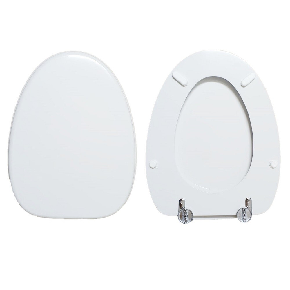 Copriwater Dahlia Dolomite legno rivestito in resina poliestere bianco