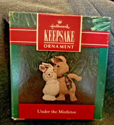 Hallmark Keepsake Christmas Ornament - Under the Mistletoe - 1991 - MIB