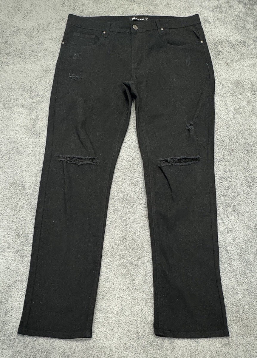S☆ NEW Royal Blue Men's Size 36 X 30 Skinny Fit Black Jeans | eBay