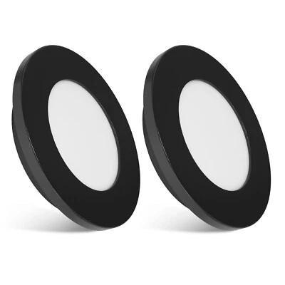 DREAM LIGHTING 2x LED Einbaustrahler 12v Schwarz Wohnmobil Wohnwagen Spot Einbauleuchten 110Lms