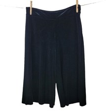 Larry Levine Dress Pants Size 8 Velvet Velour casual Gaucho wide leg palazzo
