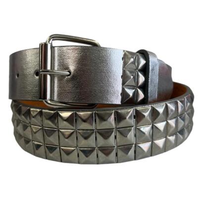 Metal Studded Leather Stud Designed Belt Pyramid Punk Rock