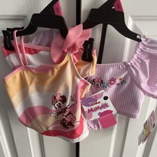 Lot of 2 Nwt Disney Minnie Mouse swimsuits 2pc 18m 18 Months