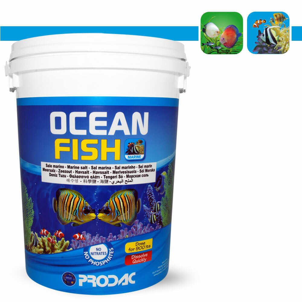 PRODAC OCEAN FISH 120 LT 4 KG SALE MARINO PER ACQUARI ORNAMENTALI