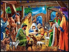 Away in a Manger - Chart Counted Cross Stitch Patterns Needlework DIY DMC