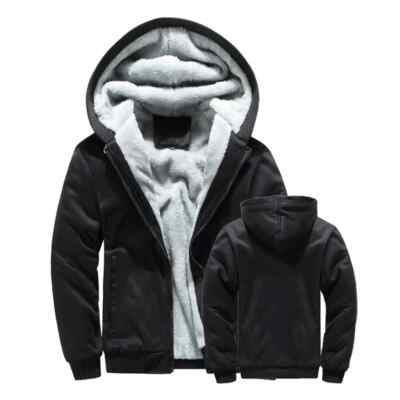 Winter Jacket Men Warm Coat Fleece Male Jackets Hooded Sportswear Sports Hoody
