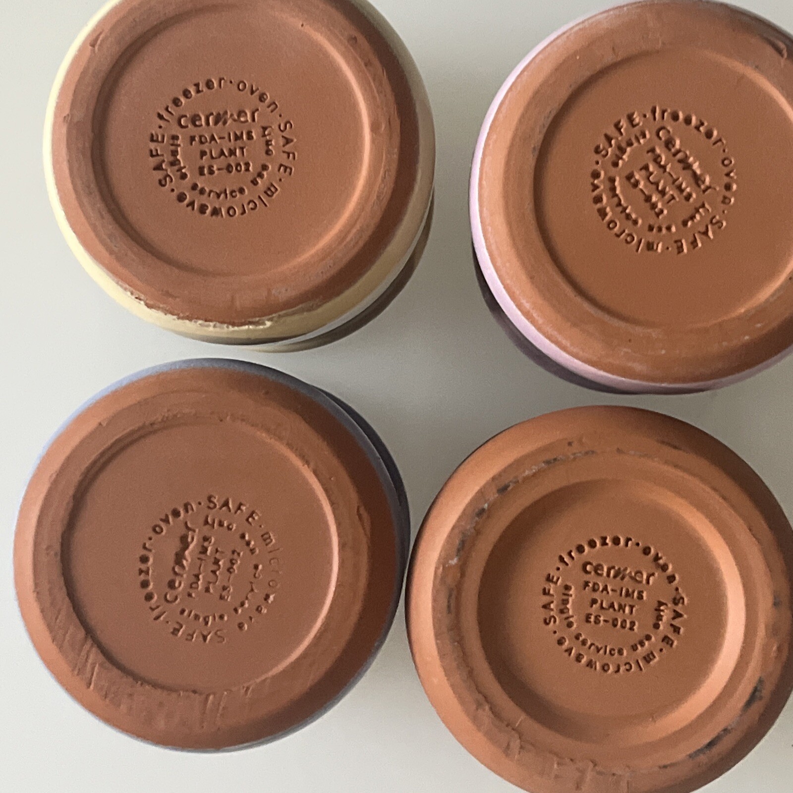 La Fermiere Yoghurt Pots French Ceramic Ramekins Craft Terracotta Lot