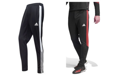 Adidas Training Jogging Hose Tiro Essentials in Schwarz-Weiß/ Schwarz-Orange