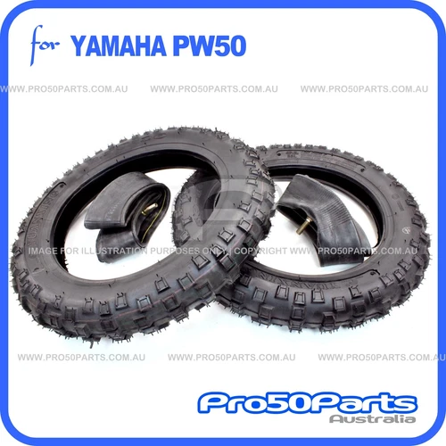 1981-2018 Yamaha PW50 PeeWee50 Front Rear Tyre Tube 2.50-10" (2 SETS)