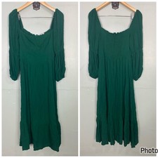 Reformation Mica Green Midi Long Sleeve Dress Sz 12