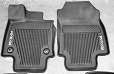 2019 Rav4 FloorMat Black Rubber ALL Weather Liners Genuine OEM PT908-42215-20