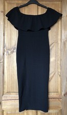 Stunning long black off the shoulder stretchy evening dress, 6