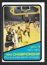 1972-73 Topps Basketball #157 NBA Championship Game 4, Lakers, EXMT, Crease Free
