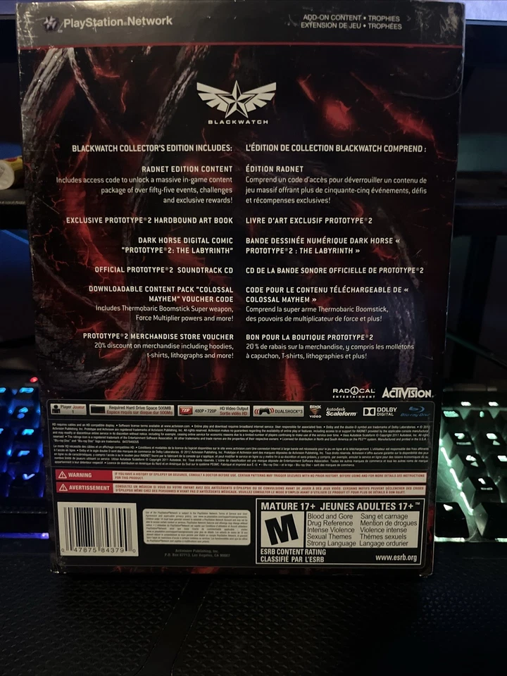 Prototype 2 Black Watch Collectors Edition (Sony PlayStation 3) - Image 2 of 4