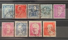France 1924-35 Célébrités n° 209 243 257 291/3 295 304 306, Oblitérés=19,90€