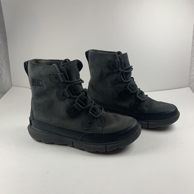 Sorel Explorer 1977211010 Boots Mens 8.5 Black Jet Suede Lace Up Waterproof 8060 Sorel Explorer 1977211010 Boots Mens 8.5 Black Jet Suede  main image 3