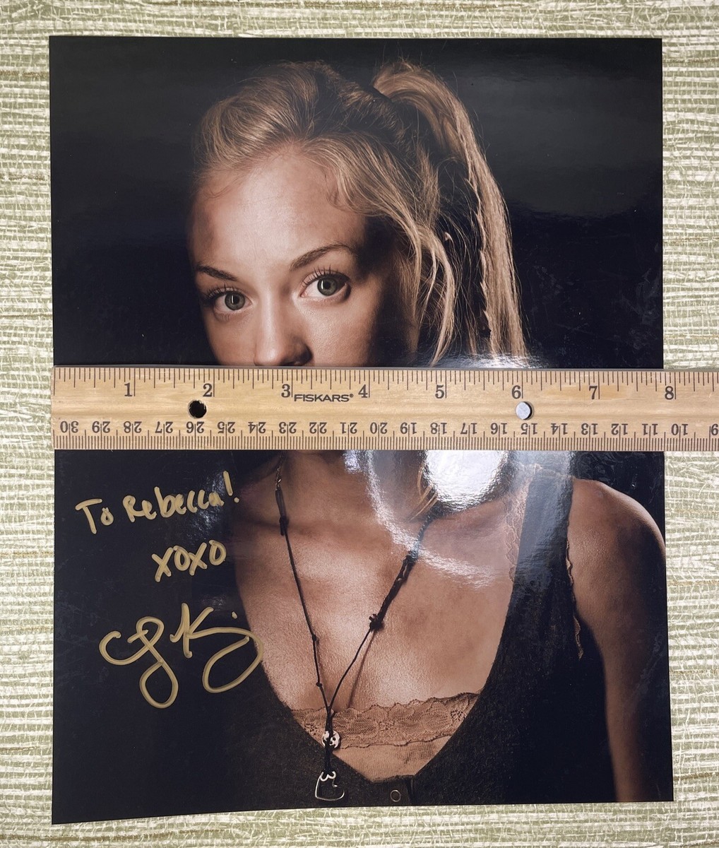 サイン入りエミリーキニーEmilyKinnyウォーキングデッドtwd Emily Kinney Signed Autograph Photo The Walking Dead 8X10