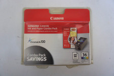 Genuine CANON CLI -36 Color Ink Cartridge  Paper CL100 Combo Pack New Sealed