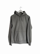 Carhartt WIP Chase Hoodie New RRP £90 Cotton Heavyweight Pullover Size M Grey